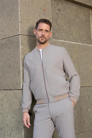 Morven Erkek AÇIK KAHVE Poliviskon Fermaurlı Baharlık Bomber Mont