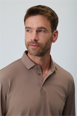 Morven Erkek AÇIK KAHVE Polo Yaka Rayon Sweatshirt