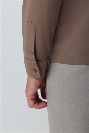 Morven Erkek AÇIK KAHVE Polo Yaka Rayon Sweatshirt