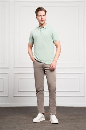 Morven Erkek Açık Yeşil Basic Polo Yaka Dynamic Fit T-Shirt