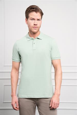 Morven Erkek Açık Yeşil Basic Polo Yaka Dynamic Fit T-Shirt