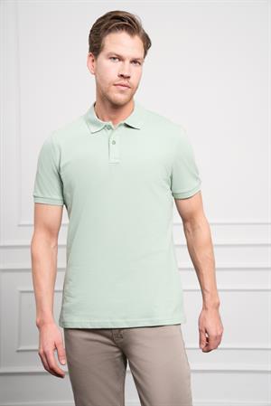 Morven Erkek Açık Yeşil Basic Polo Yaka Dynamic Fit T-Shirt