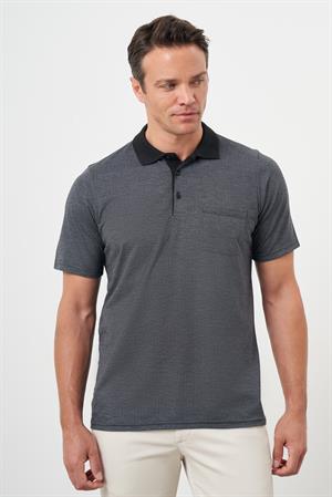 Morven Erkek Antrasit Trend Cepli Polo Yaka T-Shirt