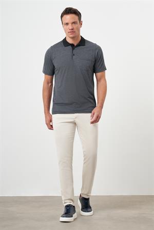 Morven Erkek Antrasit Trend Cepli Polo Yaka T-Shirt