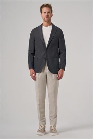 Morven Erkek Antrasit Yünlü Slim Fit Mono Yaka Ceket