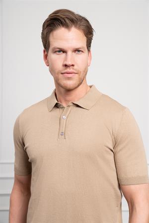 Morven Erkek Bej Basic Polo Yaka Dynamic Fit T-Shirt