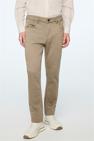 Morven Erkek Bej Denim 5 Cep Dynamic Fit Jean Kot Pantolon