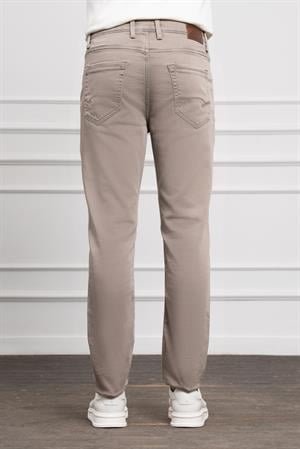 Morven Erkek Bej Mevsimlik Pamuk 5 Cep Dynamic Fit Jean Pantolon