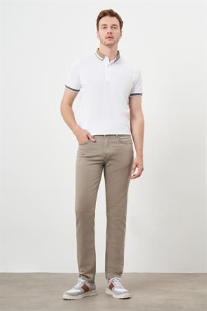 Morven Erkek Bej Mevsimlik Pamuk 5 Cep Dynamic Fit Jean Pantolon