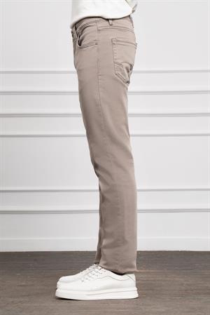 Morven Erkek Bej Mevsimlik Pamuk 5 Cep Dynamic Fit Jean Pantolon