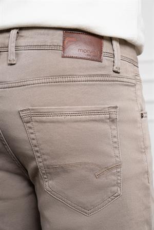 Morven Erkek Bej Mevsimlik Pamuk 5 Cep Dynamic Fit Jean Pantolon