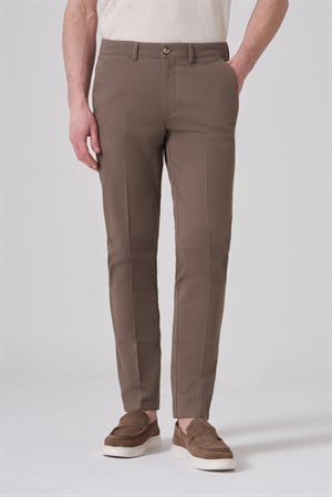 Morven Erkek Bej Pamuk Trend Dynamic Fit Chino Pantolon