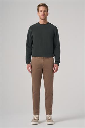 Morven Erkek Bej Pamuk Trend Slim Fit Chino Pantolon