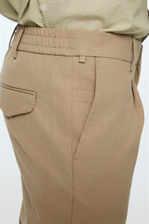 Morven Erkek Bej Poliviskon Trend Düz Slim Fit Pantolon