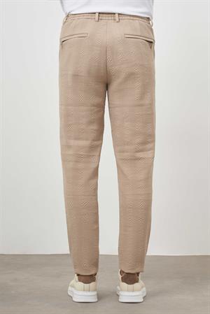 Morven Erkek Bej Poliviskon Trend İpli Jogger Slim Fit Spor Pantolon