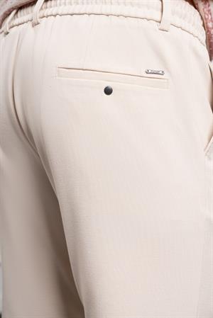 Morven Erkek Bej Slim Fit Dar Kesim İpli Jogger Pantolon