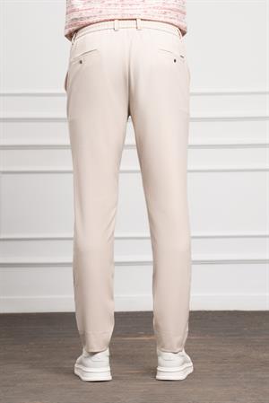 Morven Erkek Bej Slim Fit Dar Kesim İpli Jogger Pantolon