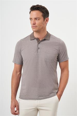 Morven Erkek Bej Trend Cepli Polo Yaka T-Shirt