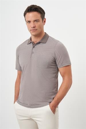 Morven Erkek Bej Trend Cepli Polo Yaka T-Shirt