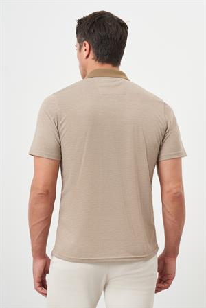 Morven Erkek Bej Trend Cepli Polo Yaka T-Shirt