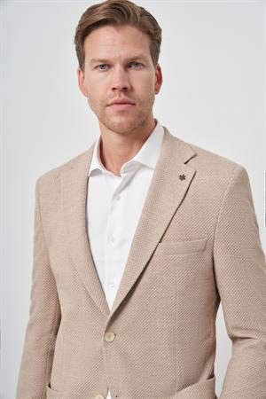 Morven Erkek Bej Trend Dynamic Fit  Mono Yaka Ceket