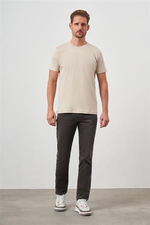 Morven Erkek Bej Trend Polo Yaka Cepli Classic Regular Fit T-Shirt