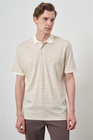 Morven Erkek Bej Trend  Polo Yaka T-Shirt