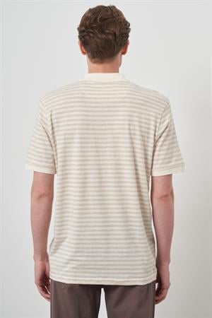 Morven Erkek Bej Trend  Polo Yaka T-Shirt
