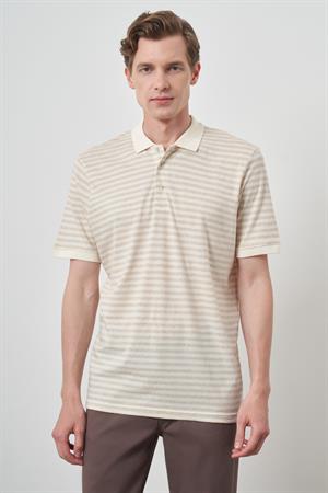 Morven Erkek Bej Trend  Polo Yaka T-Shirt