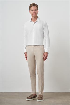 Morven Erkek Bej Trend Tam Lastikli Slim Fit Pantolon