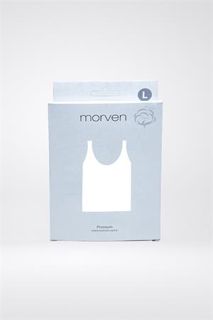 Morven Erkek Beyaz Basic Düz %100 Pamuk Atlet
