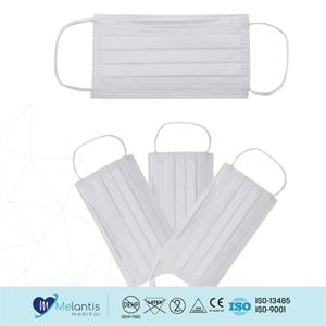 Morven Erkek Beyaz Telli 3 Katlı Cerrahi Maske 50 Adet* 4 Kutu