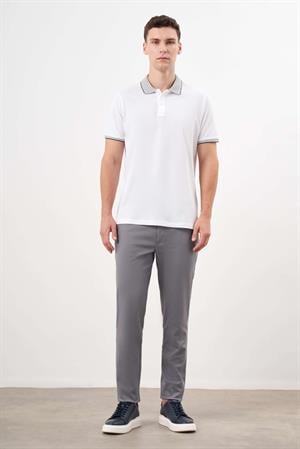Morven Erkek Beyaz Trend Polo Yaka Dynamic Fit T-Shirt