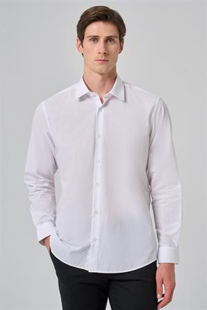 Morven Erkek Beyaz Trend Regular Fit Gömlek