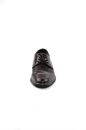 Morven Erkek Bordo Morven Neolit İğne Baskı Classic Rugan Ayakkabı