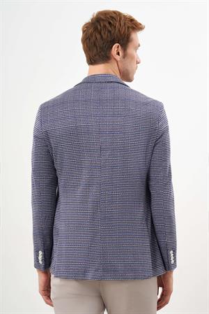 Morven Erkek Bordo Örme Slim Fit Torba Cep Mono Yaka Spor Ceket