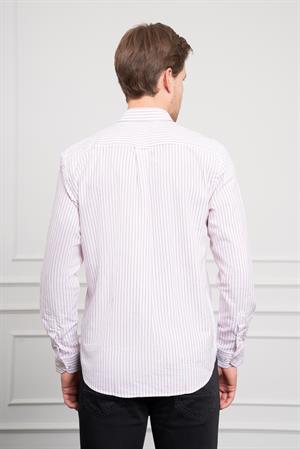 Morven Erkek Bordo Pamuk Trend Dynamic Fit Rahat Kesim Gömlek