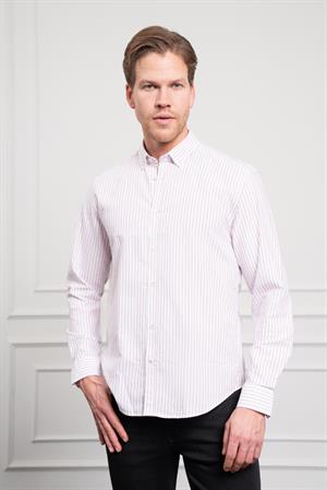 Morven Erkek Bordo Pamuk Trend Dynamic Fit Rahat Kesim Gömlek