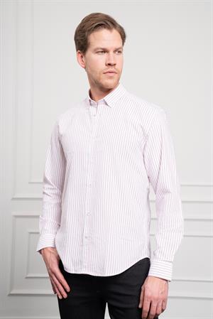 Morven Erkek Bordo Pamuk Trend Dynamic Fit Rahat Kesim Gömlek