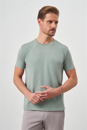 Morven Erkek Çağla Yeşili Basic Bisiklet Yaka Dynamic Fit T-Shirt