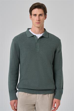 Morven Erkek Çağla Yeşili Trend Polo Yaka Dynamic Fit Rahat Kesim Triko