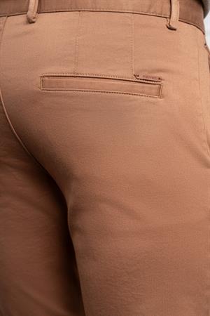 Morven Erkek Camel Slim Fit Dar Kesim Chino Pantolon