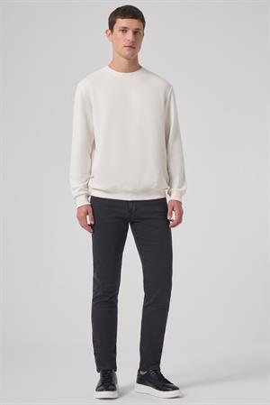 Morven Erkek Ekru Basic Bisiklet Yaka Sweatshirt
