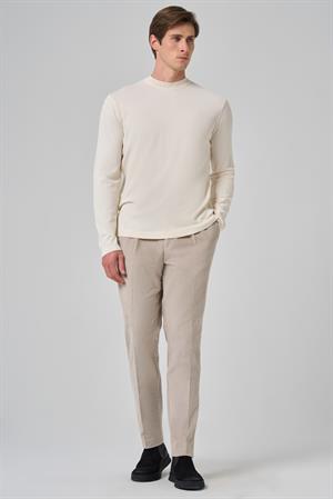 Morven Erkek Ekru Trend Bisiklet Yaka Rayon Triko