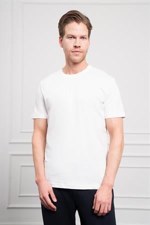 Morven Erkek Ekru Trend Bisiklet Yaka Pamuk Dinamik Fit T-Shirt