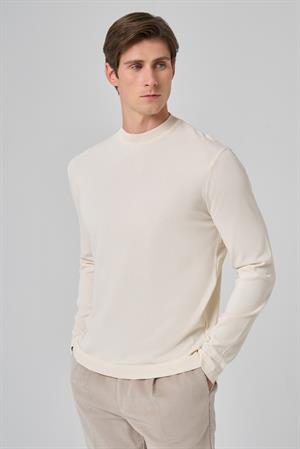 Morven Erkek Ekru Trend Bisiklet Yaka Rayon Triko