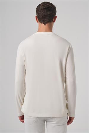 Morven Erkek Ekru Trend Bisiklet Yaka Rayon Sweatshirt