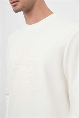 Morven Erkek Ekru Trend Bisiklet Yaka Sweat-Shirt