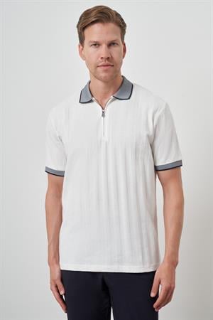 Morven Erkek Ekru Trend  Polo Yaka T-Shirt
