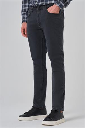 Morven Erkek Füme Denim 5 Cep Slim Fit Jean Kot Pantolon